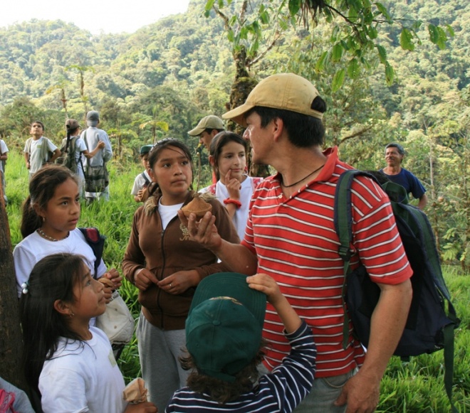 School children forest visit