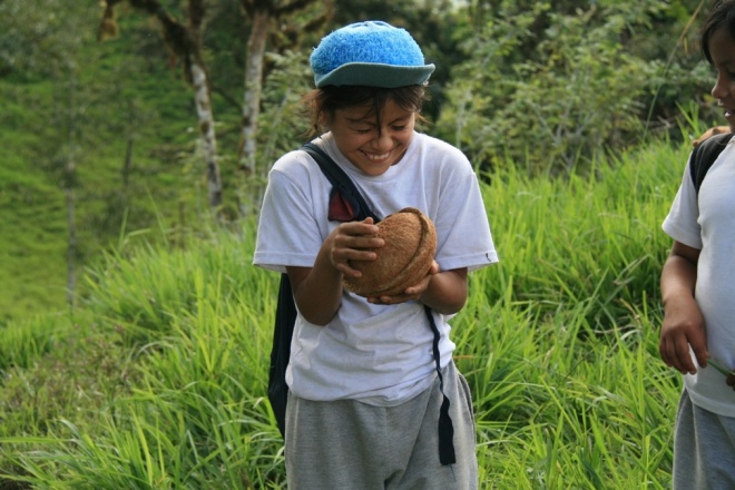 School children visiting the cloudforest