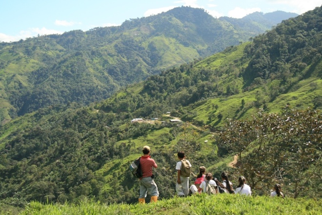 School children visiting the cloudforest